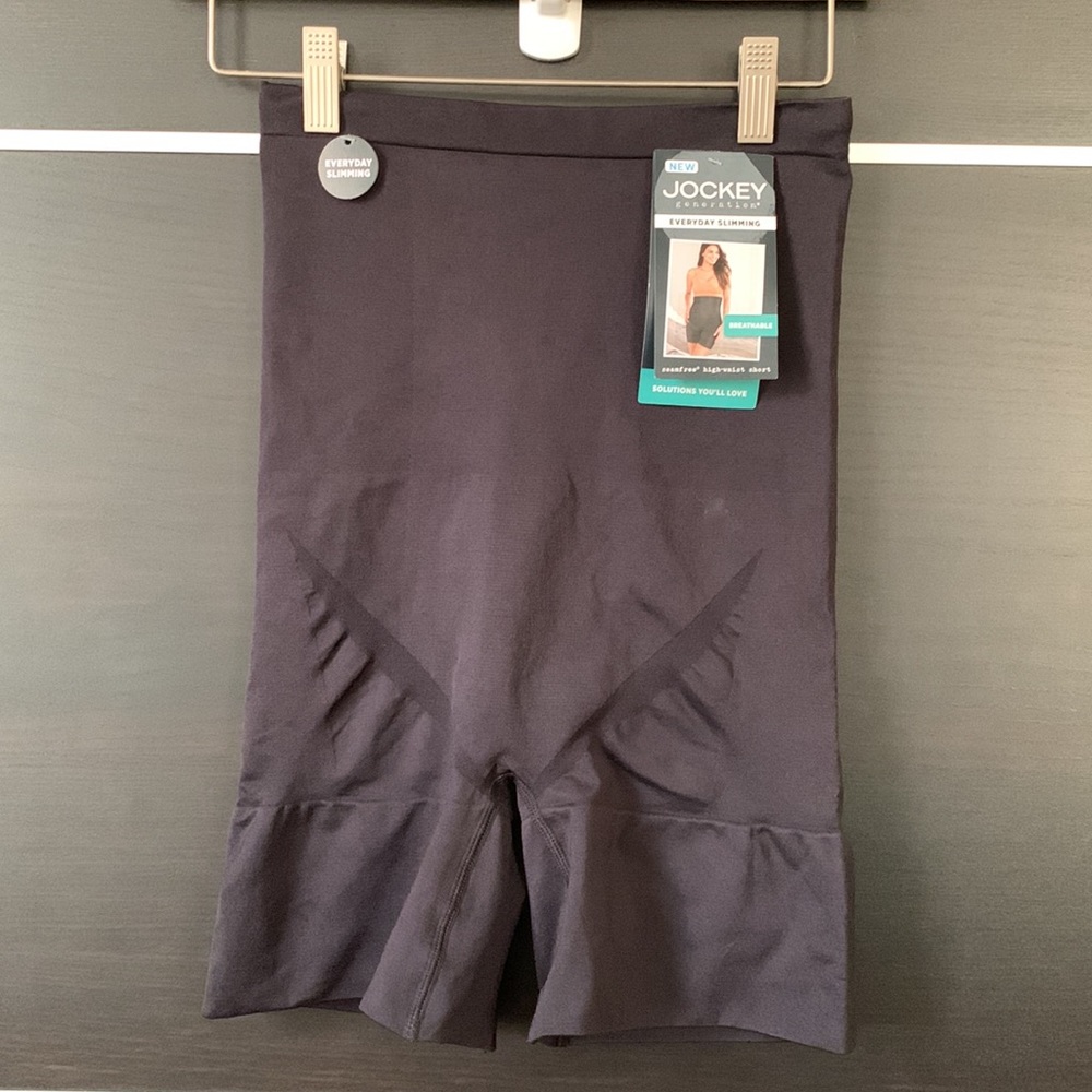 Jockey Seamfree High Waist Short Shapewear in Black - Picture 3 of 10